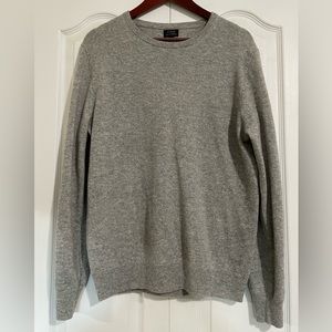 Men’s 100% Cashmere Light Gray Cashmere Sweater